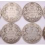 10x 1910 Canada 50 cents King Edward VII 10-coins AG/G
