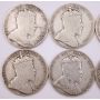 10x 1910 Canada 50 cents King Edward VII 10-coins AG/G