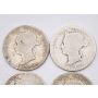 4x Canada Queen Victoria 25 cents 1899 2x1900 1901 4-coins AG/G