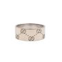 Gucci Icon Wide Band 750 18K White Gold, Size: 25 IT / 11 US Ring 