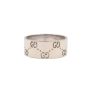 Gucci Icon Wide Band 750 18K White Gold, Size: 25 IT / 11 US Ring 