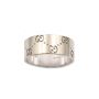 Gucci Icon Wide Band 750 18K White Gold, Size: 25 IT / 11 US Ring 