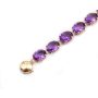 14 Karat Yellow Gold Ladies Amethyst Tennis bracelet  6 1/2 inches