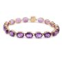14 Karat Yellow Gold Ladies Amethyst Tennis bracelet  6 1/2 inches