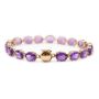 14 Karat Yellow Gold Ladies Amethyst Tennis bracelet  6 1/2 inches