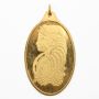 PAMP Suisse Lady Fortuna Oval Pendant 1 oz 9999 FINE Gold round bar