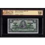 1937 Canada $1 banknote Coyne Towers Y/M 0969627 BCS AU58