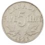 1925 Canada 5 cents VG/F