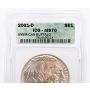 2001-D American Buffalo Silver Dollar ICG MS70 Graded $1 Commemorative Coin