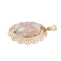 14K Yellow Gold Pendant with 6.75ct Boulder Opal Green-Red