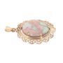 14K Yellow Gold Pendant with 6.75ct Boulder Opal Green-Red