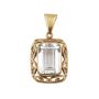 14K Yellow Gold 7.85ct Emerald-Cut Aquamarine Pendant 