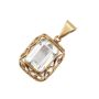 14K Yellow Gold 7.85ct Emerald-Cut Aquamarine Pendant 