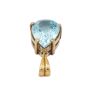 18K Yellow Gold Pendant Pear-Shaped Blue Topaz 5.43ct Light Color 