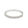 10K White Gold 0.56ct Brilliant cut Diamond Hoop Earrings Hinged I2–I3 
