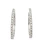 10K White Gold 0.56ct Brilliant cut Diamond Hoop Earrings Hinged I2–I3 