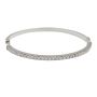 10K White Gold Large 1.00ct Diamond Hoop Earrings Hinged Back I2–I3 