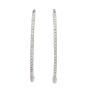 10K White Gold Large 1.00ct Diamond Hoop Earrings Hinged Back I2–I3 