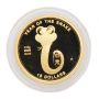 2001 Cook Islands 2.5 Gram Gold Coin Year of the Snake .9999 Fine Proof coin with Box & COA
