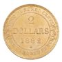 1882H Newfoundland $2 gold coin nice original AU/UNC