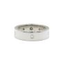18K White Gold Diamond Band Ring – 0.90 CTW Bezel & Pavé Set Diamonds, Size 4.25
