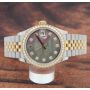 Rolex Datejust 31 278383RBR 18K/SS Black MOP Diamond Bezel Jubilee Ladies Watch