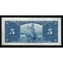 1937 Canada $5 banknote Gordon Towers X/C 4189956 VF+