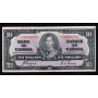 1937 Canada $10 banknote Coyne Towers K/T 5669374 AU/UNC OBV error INK 