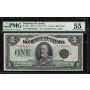 1923 Canada $1 banknote DC-25o Campbell Clark E4497420 PMG AU55