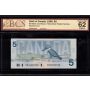 1986 Canada $5 BC-56aA Crow Bouey ENX0039730 YBPN BCS CHOICE UNC-62