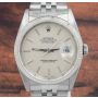 Rolex Datejust 16234 Linen Dial Jubilee Bracelet Fluted Bezel Mens Watch