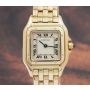 Cartier Panthere Small 866911 Ivory Roman 18K Yellow Gold 22mm Ladies Watch
