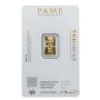 2.5g PAMP Suisse .9999 Fine Gold Bar Lady Fortuna Veriscan Assay Card