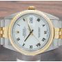 Rolex Datejust 16233 White Roman Dial 36mm Jubilee 18K/Stainless Steel Watch
