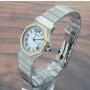 Cartier Santos Octagon LM 18K Gold & Stainless White Dial Automatic Watch