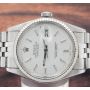Rolex Datejust 16014 Silver Linen Dial 36mm Stainless Steel Jubilee Mens Watch