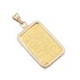 Johnson Matthey 1 Gram Gold Bar Pendant 9999 Fine in 14K Yellow Gold Bezel 1.35g Total