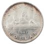 1947 Pointed-7 Dot Canada silver $1 dollar EF