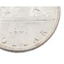1947 Pointed-7 Dot Canada silver $1 dollar EF