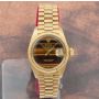 Rolex Datejust 6917 President 18K Tigers Eye Dial Oyster Perpetual Ladies Watch