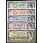 1954 Canada $1 $2 $5 $10 $20  banknote set 5-notes VF+ to EF+