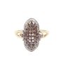 0.65cts fancy orange/brown + 0.10cts Diamonds 14K yg ring Size-7
