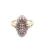 0.65cts fancy orange/brown + 0.10cts Diamonds 14K yg ring Size-7