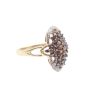 0.65cts fancy orange/brown + 0.10cts Diamonds 14K yg ring Size-7