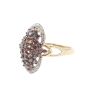 0.65cts fancy orange/brown + 0.10cts Diamonds 14K yg ring Size-7