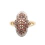 0.65cts fancy orange/brown + 0.10cts Diamonds 14K yg ring Size-7