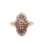 0.65cts fancy orange/brown + 0.10cts Diamonds 14K yg ring Size-7