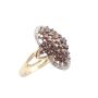 0.65cts fancy orange/brown + 0.10cts Diamonds 14K yg ring Size-7