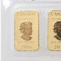 2016 Canada 5 x 1/10 oz 9999 Pure Gold Bars Royal Canadian Mint 1/2 oz pure gold