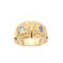 Jesse Brillon signed HAIDA 18K yg EAGLE ring Northwest Coast 